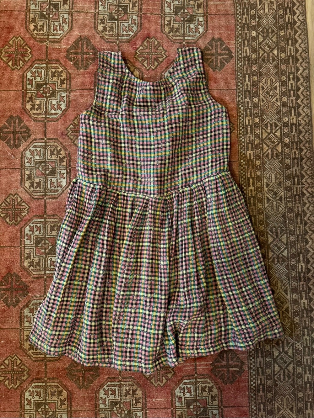 Ace & Jig Multicolor Gingham Dress in Pink, Green, Blue